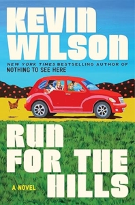 book cover with a red VW beetle