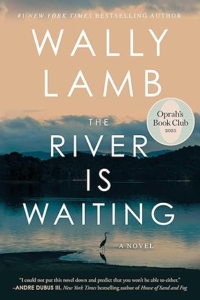 book cover with a river in front of mountains