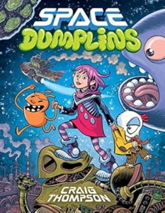 drawing of a girl on an alien planet with critters