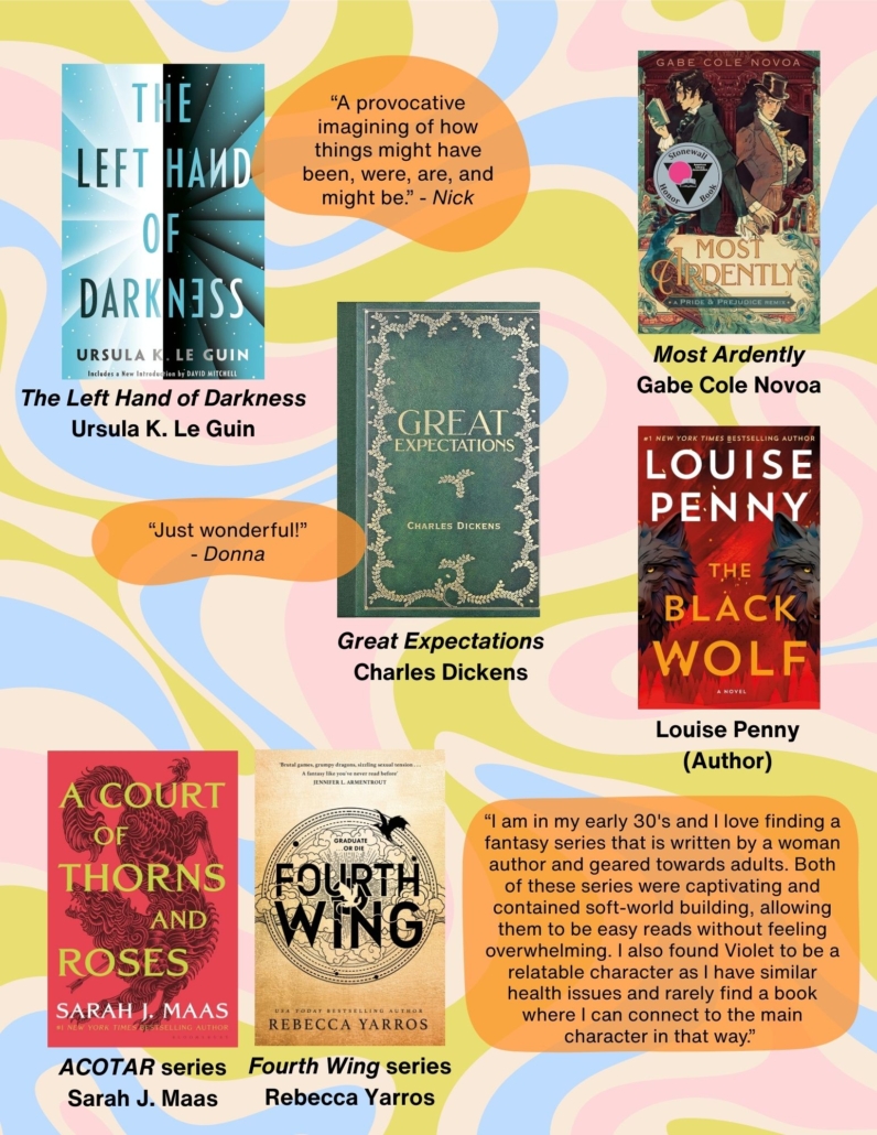 book covers on wavy background