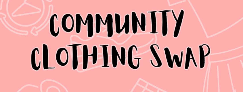 line drawing of clothes on pink background