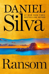 gold book cover with a picture of an island